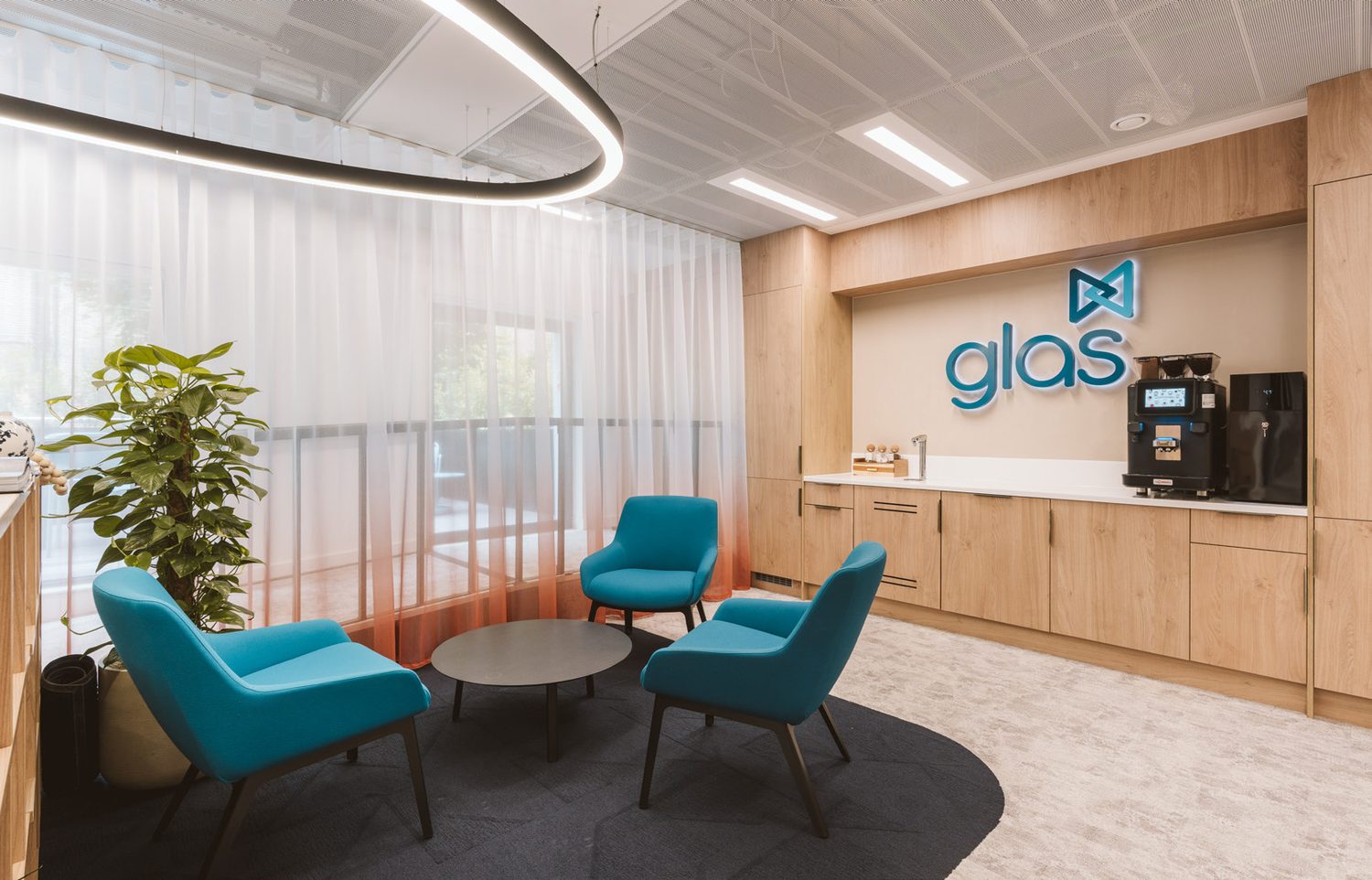 Glas Agency — completed installation, view 1